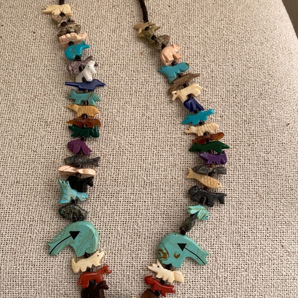 Zuni Fetish Necklace - Turquoise and other Stones and Beads - Picture 7 of 10